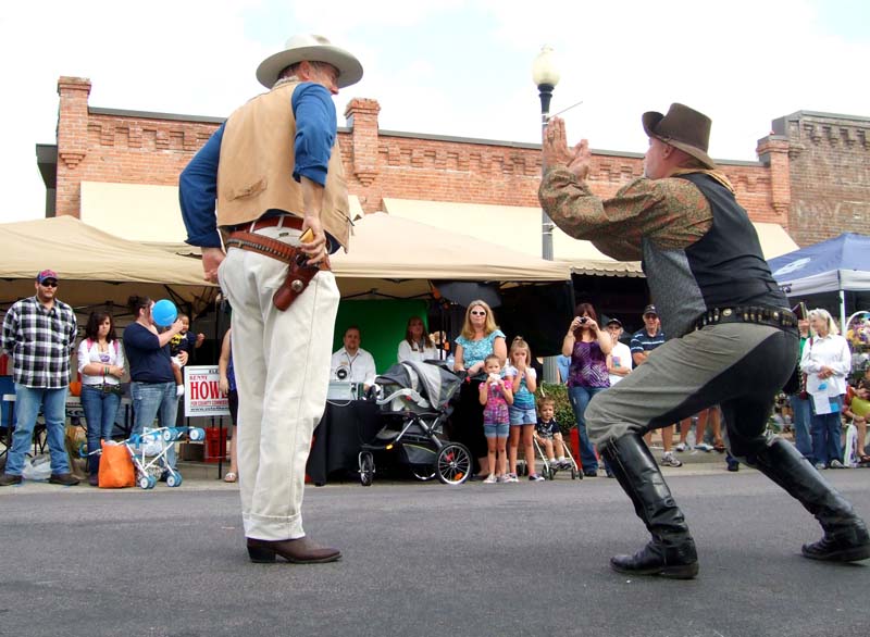 photo of people acting out a show